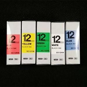 호환 재생 엡손 라벨테이프 12mm 시리즈 노랑 검정 흰색 파랑 빨강 녹색 - 10Ea 개별포장(W074336)