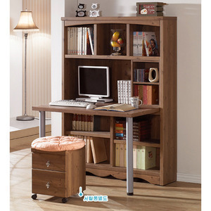 칼라 일자형 책상 세트(낮은책장)WKD-50827