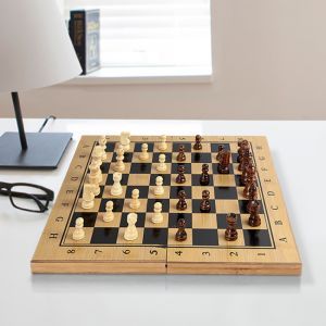 3in1 대나무 원목 체스판/고급 자석 체스(WDS-2262)
