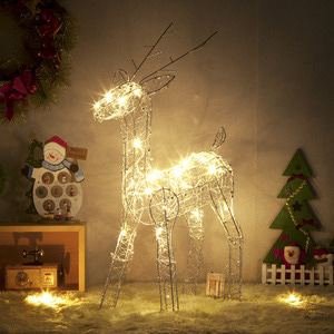 캐럴 샤인 크리스마스 장식(실버/골드사슴/눈사람/메탈 원뿔 트리)(XTS3893)