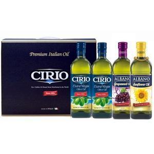 (17년설) ALBANO CIRIO 이탈리아 선물세트 올리브유500 / 올리브유500 / 포도씨유500 / 해바라기씨유500 (4P)(W0209A6)