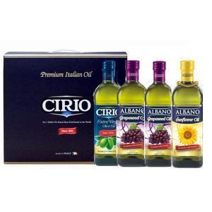 (17년설) ALBANO CIRIO 이탈리아 선물세트 올리브유1L  / 포도씨유1L / 포도씨유1L  / 해바라기씨유1L  (4P)(W0209AE)
