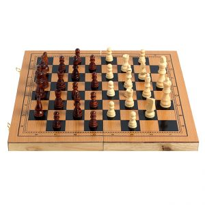 원목 체스 체커 백개먼 판(특대/대)(WDS-5104)